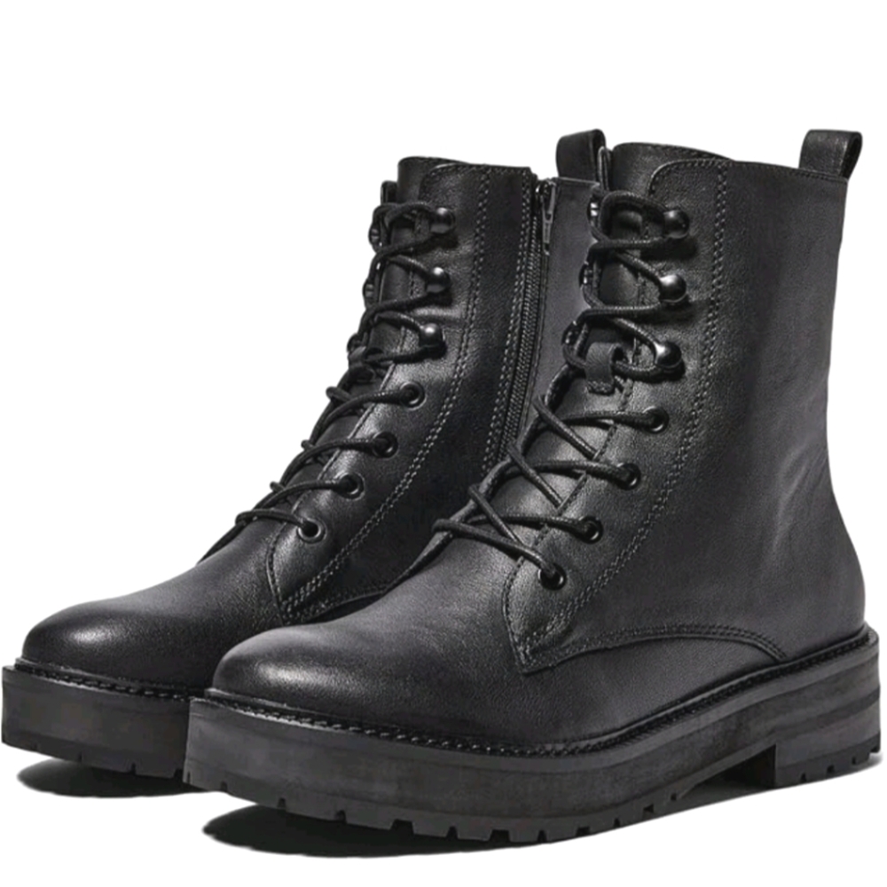 Abercrombie & Fitch Black Combat Boots